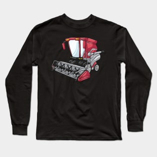 Combine Harvester Farmer Tractor Farm Farming Long Sleeve T-Shirt